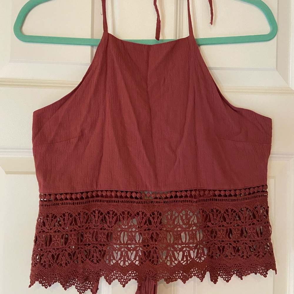 American Eagle Halter Tie Top
